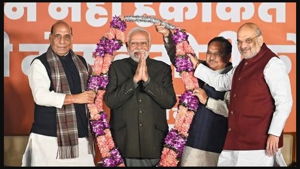 Election Results: PM Modi Joins Victory Celebrations As BJP Sweeps 3 ...